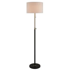 Design Solutions International Farley 65 in. Matte Black and Antique Brass