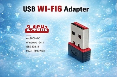 Mini USB WiFi 6 WLAN Adapter 2,4GHz 286 Mbit/s für PC & Laptop