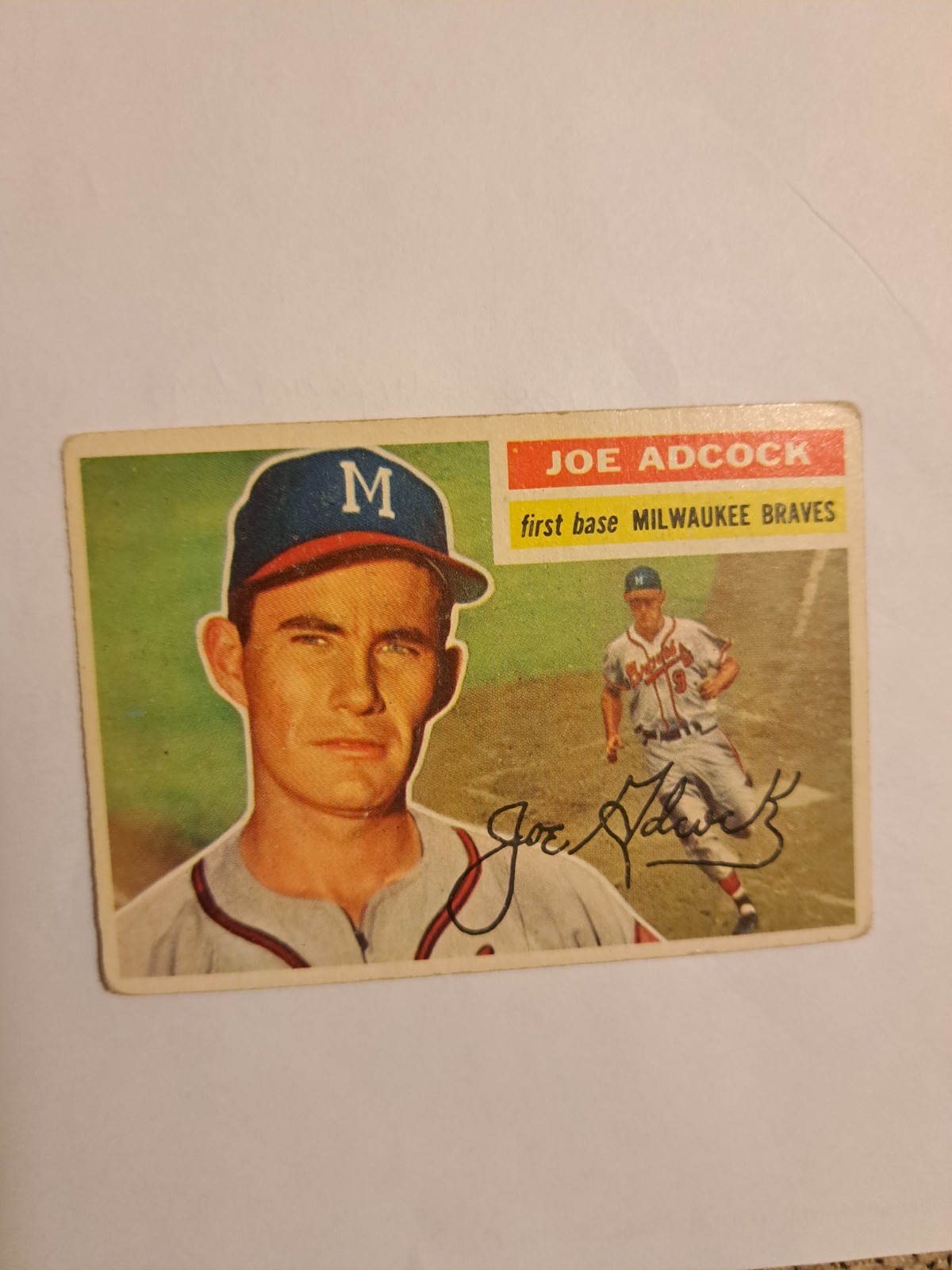 Joe Adcock #320 Baseball Cards 1956 Topps trading card — raw and PSA graded price guide
