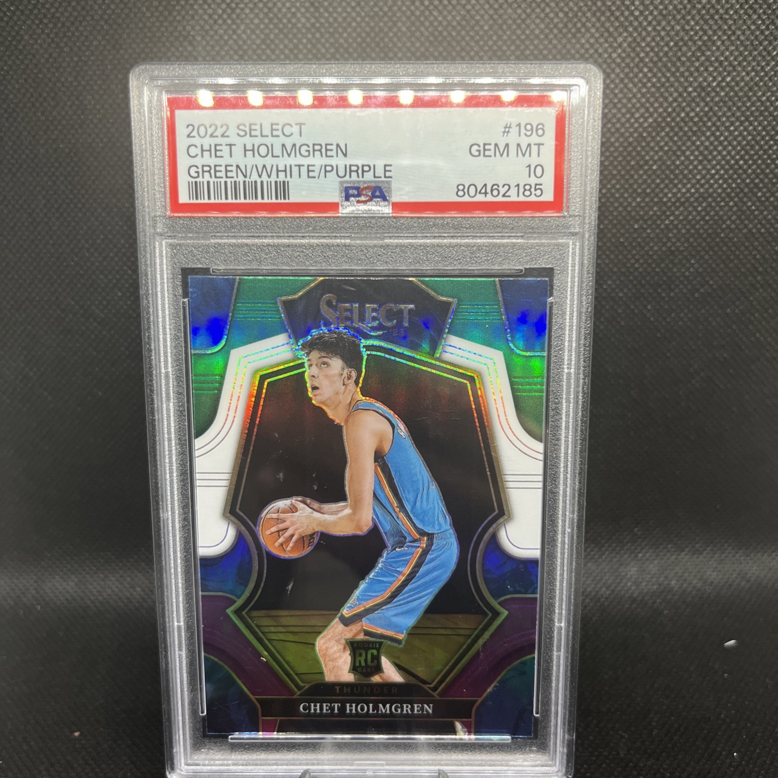 2022 Select Chet Holmgren Rookie Green White Purple Premier Level PSA 10 GEM RC