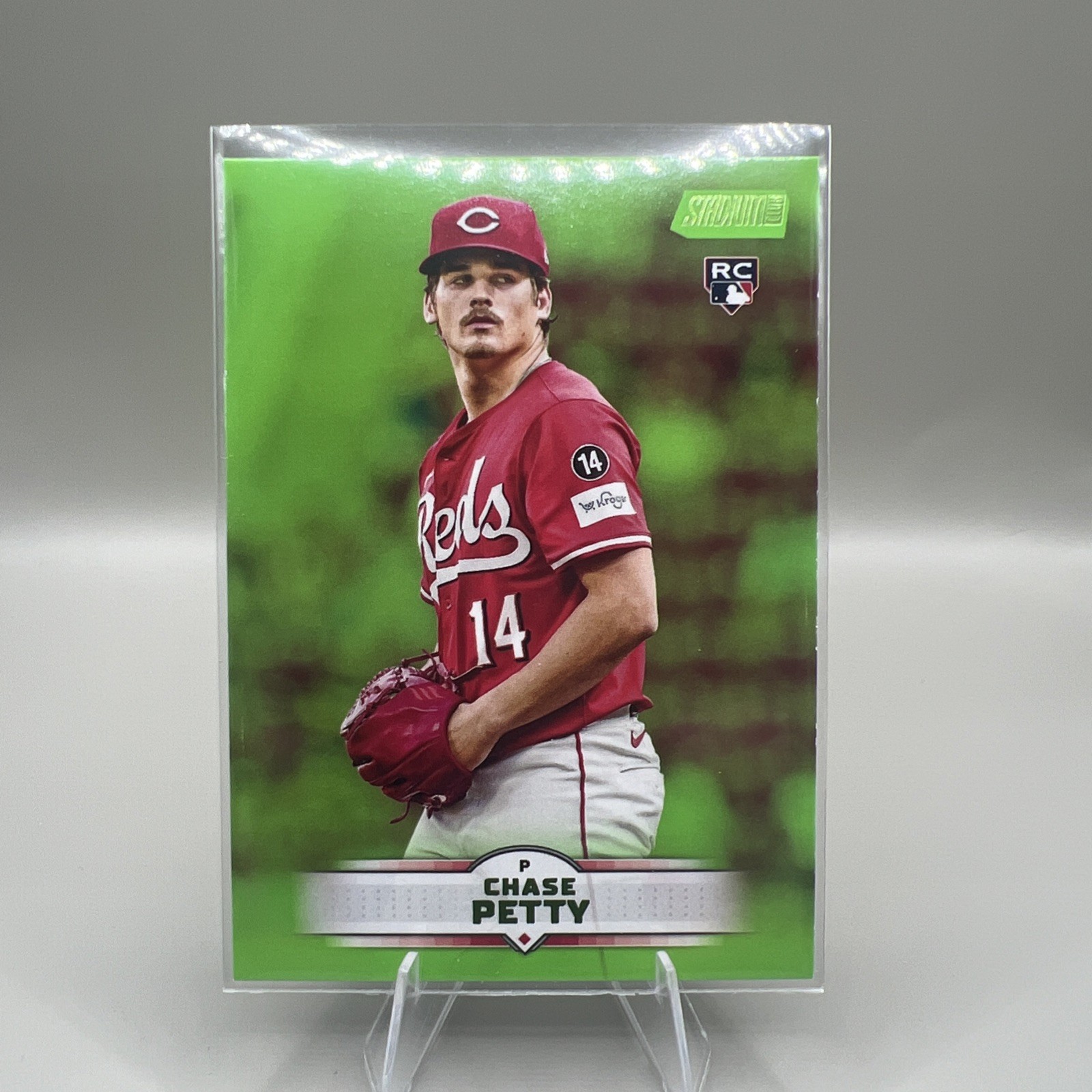 2025 Topps Stadium Club Chase Petty #59 Lime Green Cincinnati Reds RC