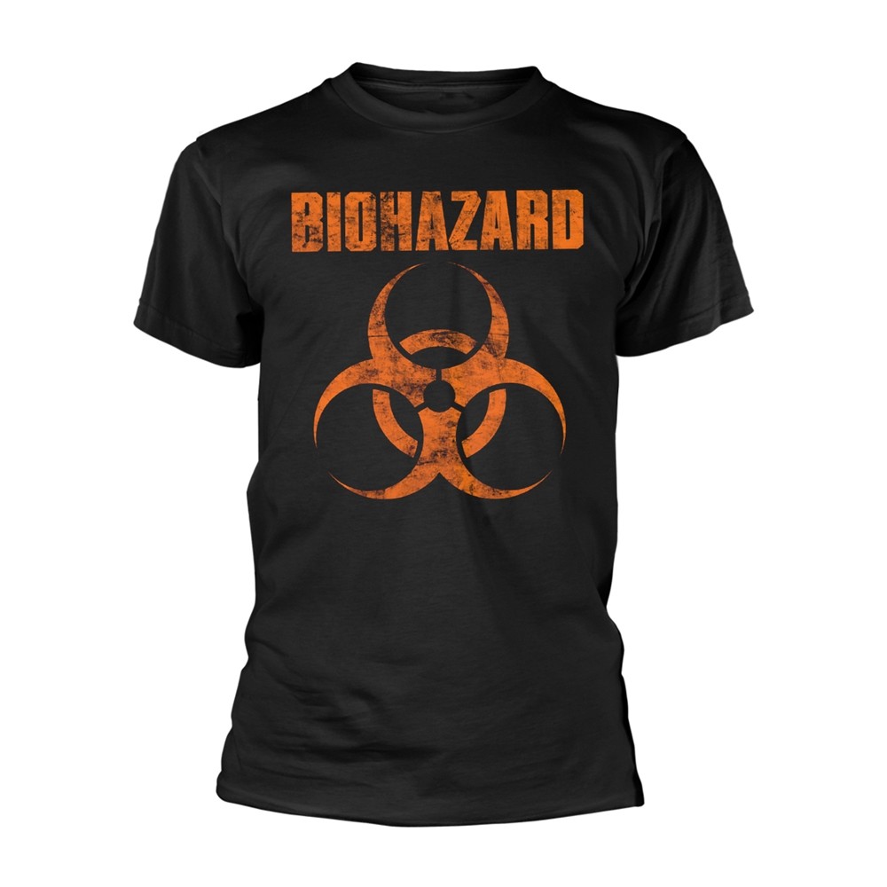 ЧЕРНАЯ футболка с логотипом BIOHAZARD небольшого размера