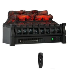 23" Electric Fireplace Logs Inserts Heater Infrared Quartz w/ Remote Adjustable