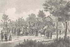 WANDSWORTH. The Garratt Election. London c1880 old antique print picture