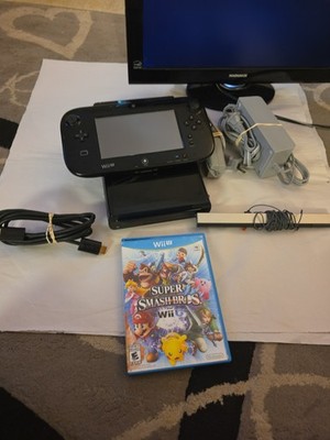 Black Nintendo Wii U 32GB Console Deluxe Set! Tested & Works! W/game