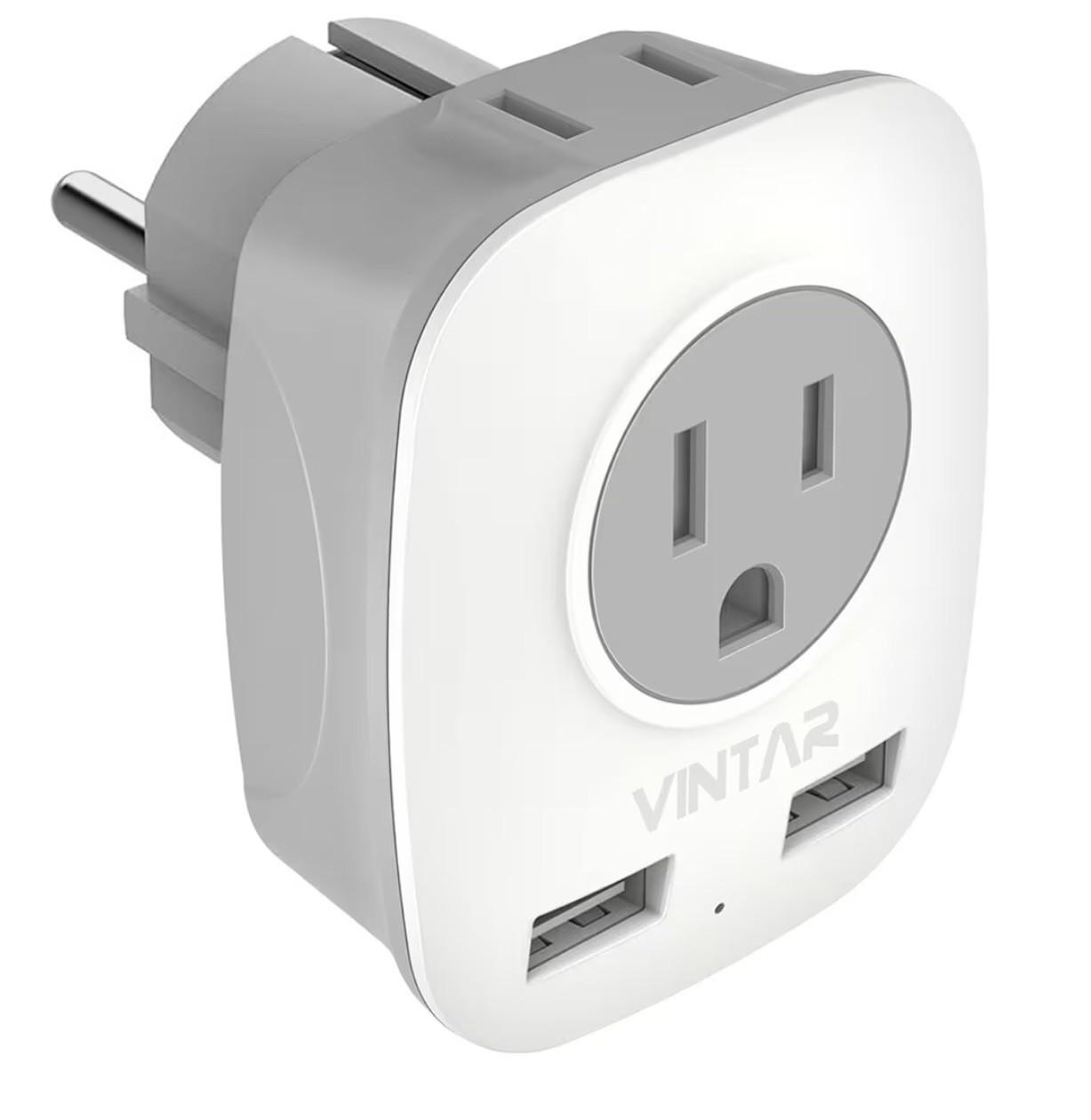 2 Pack Type E/F Plug Adapter, US to EU Spain Iceland Greece Paris German French