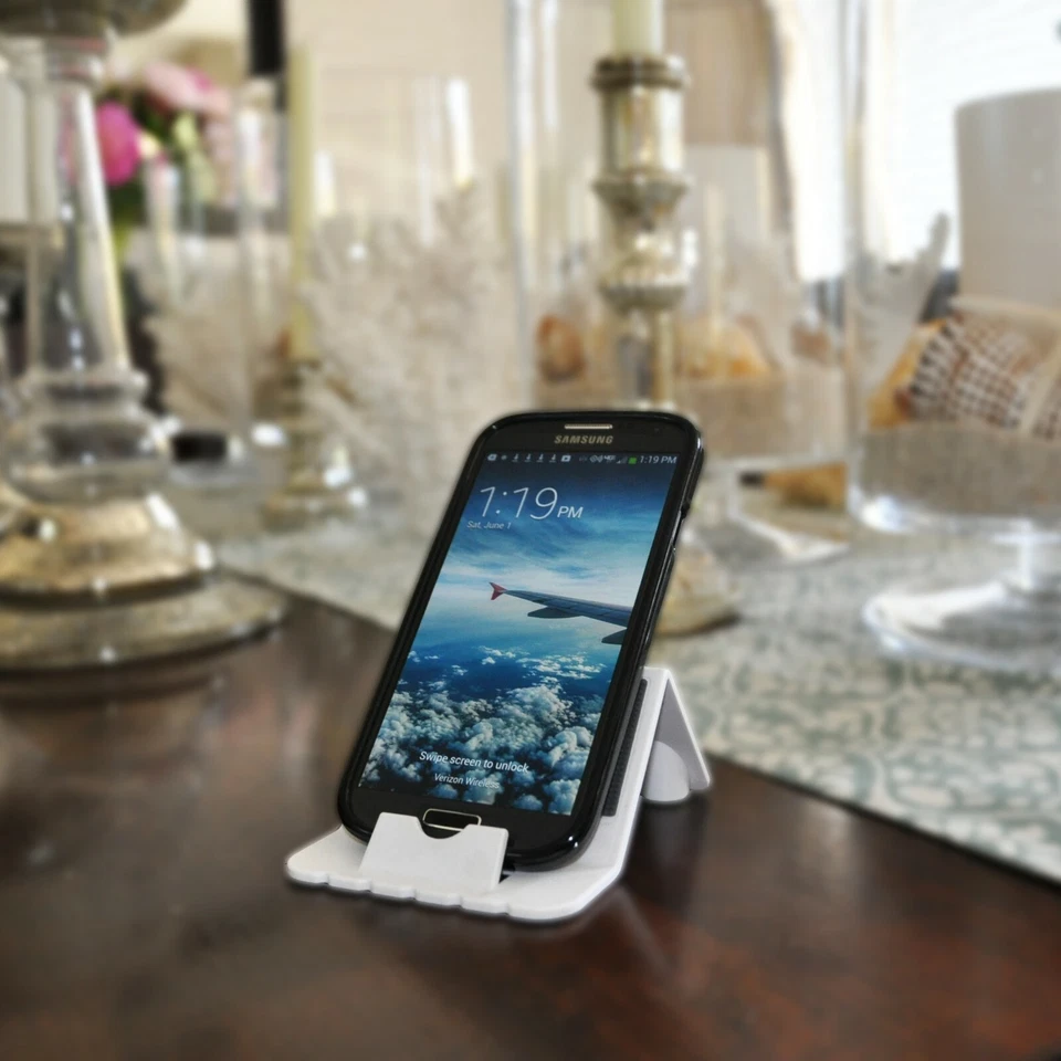 Universal Smartphone Desktop Stand / Holder- GREAT GIFT! iPhone/Samsung WHITE - Image 2 of 4