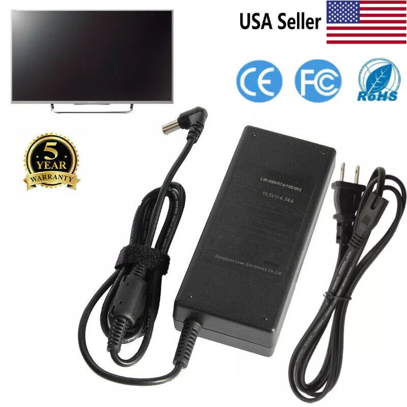 19.5V 4.7A Adapter Charger for Sony Bravia TV KDL-32 KDL-40 W650D