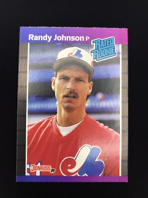 Rated Rookie Randy Johnson Randy Johnson Rated Rookie 1989 Donruss MLB Baseball #42 Montreal Expos ...