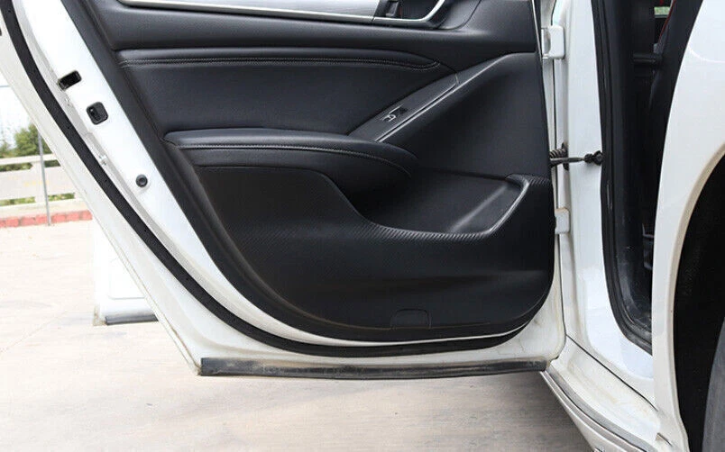 For Honda Accord 2018-22 Carbon Fiber Side Door Bottom Anti Kick Trim Cover 4PCS Foto 4 de 4