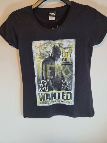 DC Comics Women's Batman Wanted Black T-shirt. Size S - 100% Cotton - Picture 2 of 6