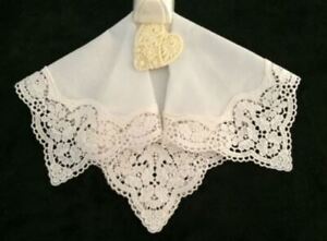 Trio-of-Roses-German-Lace-Creamy-Wedding-Handkerchief-Exquisite-Design