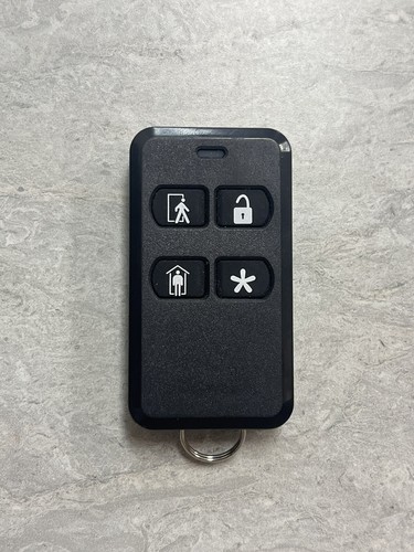 2GIG-KEY2-345 4-Button Transmitter Fob Remote Black Pre-Owned