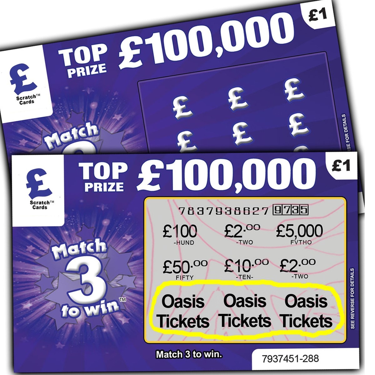 Oase Tickets Preis Geschenk Überraschung Reveal Rubbelkarte personalisiert Geschenk Weihnachten