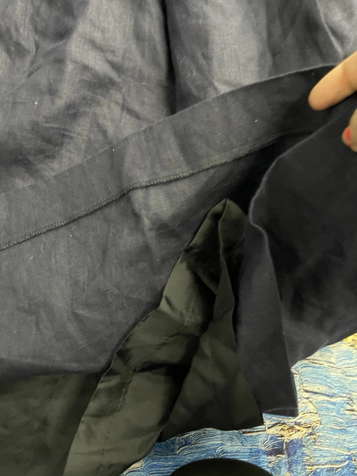 Vestido Vintage Años 80 G. Gucci Lino Azul Talla 42 (10 EE. UU.) H27 Foto 3 de 4