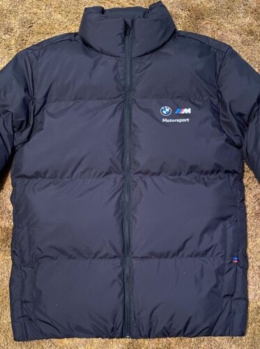 BMW Puma M Sport Racing Black Winter Puffer Bomber Ski Jacket Men's Med NEW NWT - Picture 2 of 15