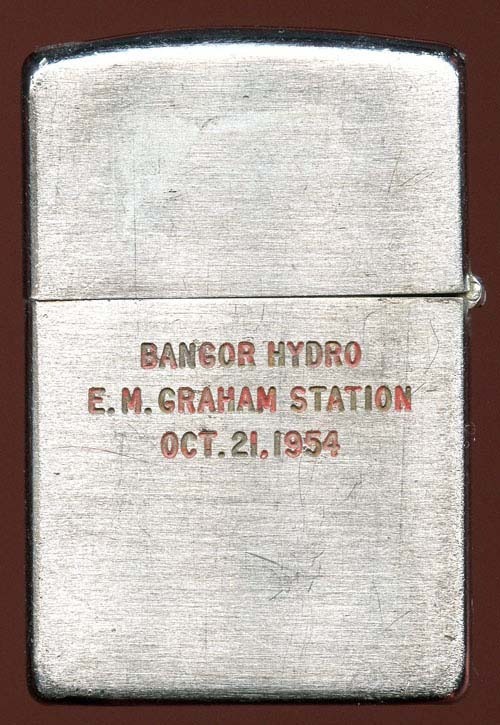 1954 Dated Reddy Kilowatt Zippo Lighter from Bangor, ME Hydro