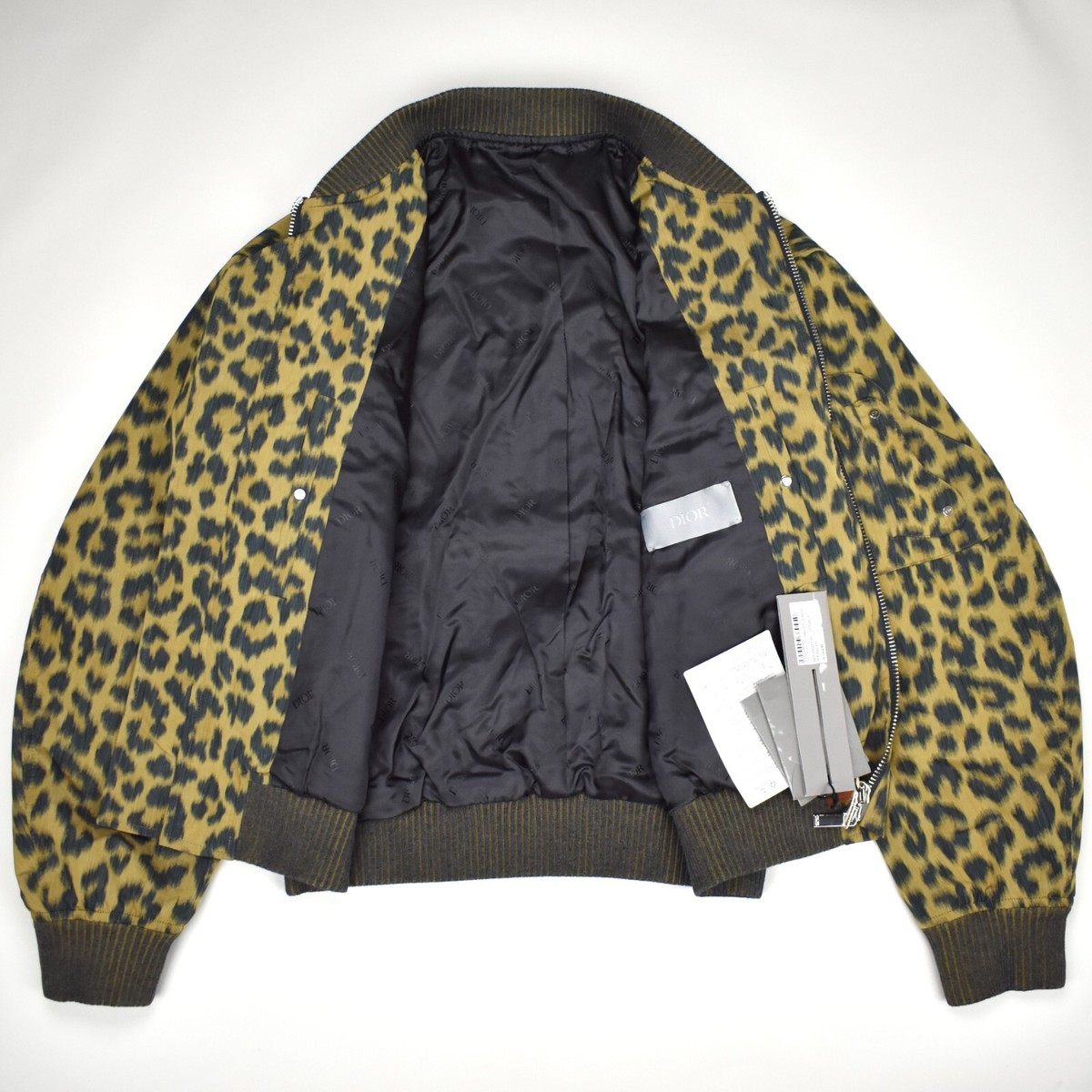 NWT $2900 Dior Homme Leopard Print Woven Bomber Jacket NWT $2900 Dior Homme Leopard Print Woven Bomber Jacket