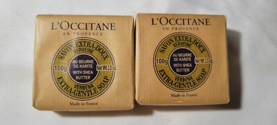 2 L'OCCITANE en provence extra-gentle soap verbena 100 g/3.5 oz. NEW 