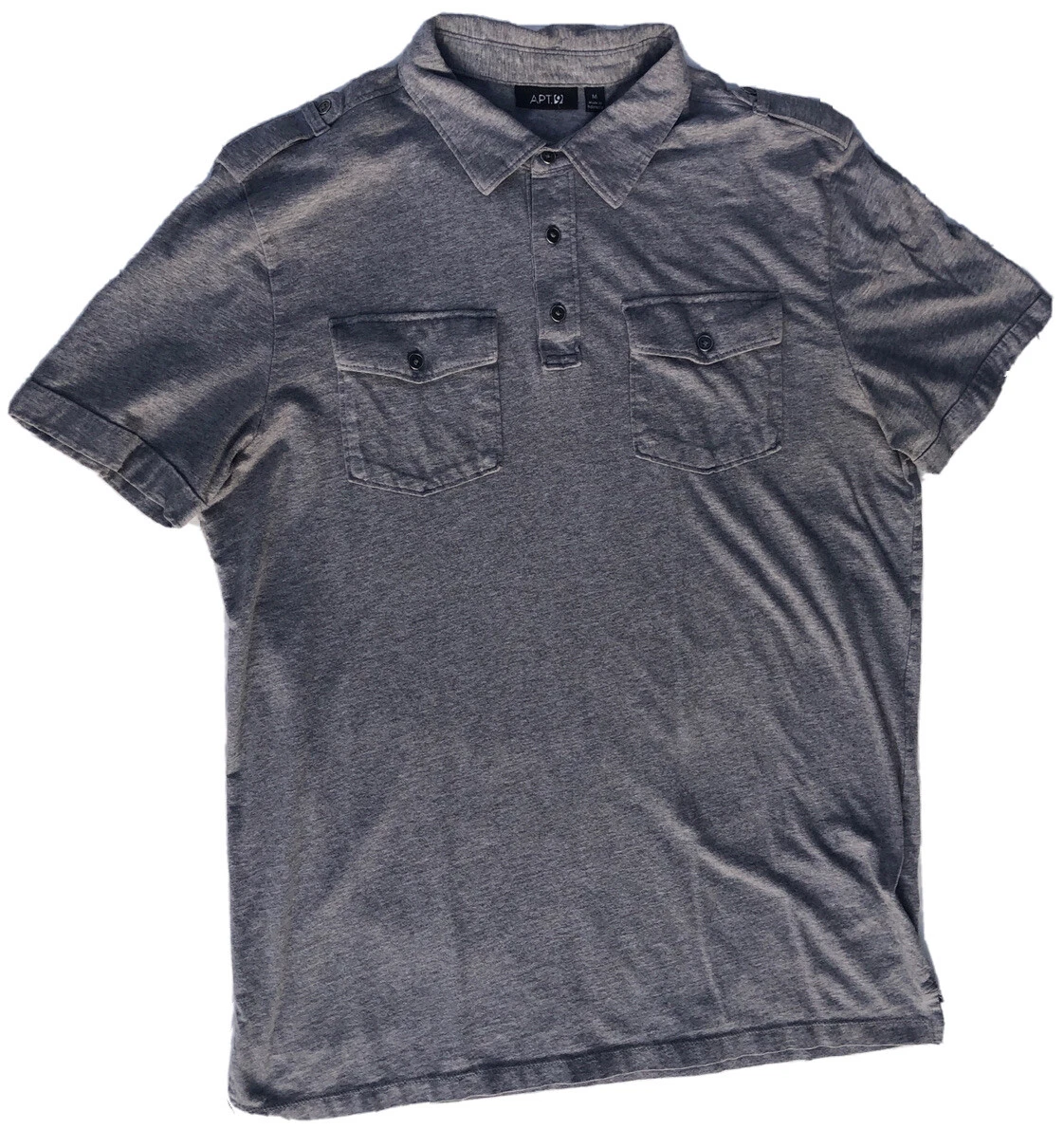 Apt 9 Men s Collared Short Sleeve Polo Shirt With Pockets Size M
