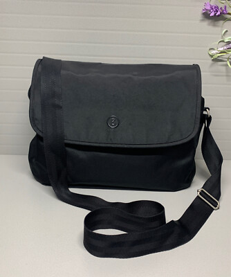 Authentic Bogner Nylon Black Messenger Crossbody Bag