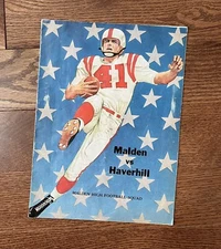 Vintage 1961 Massachusetts High School Football Program - Malden / Haverhill