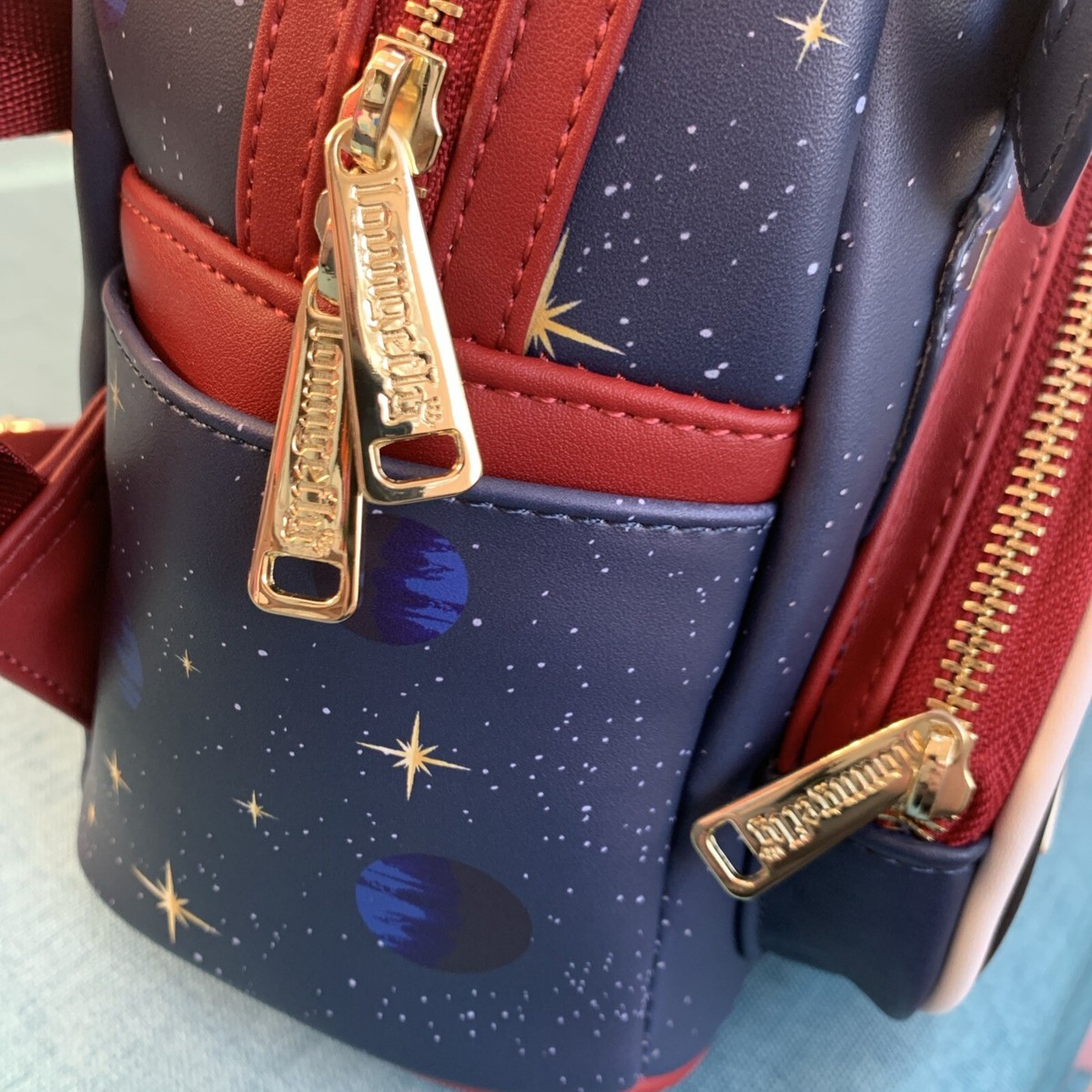 NWT Loungefly The Marvels Glow In The Dark Mini Backpack Disney Marvel Studios Loungefly Marvel Across The Spiderverse Lenticular Mini  main image 4