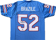Camiseta deportiva firmada por Robert Braziel autografiada azul bebé Fiterman Sports autenticada