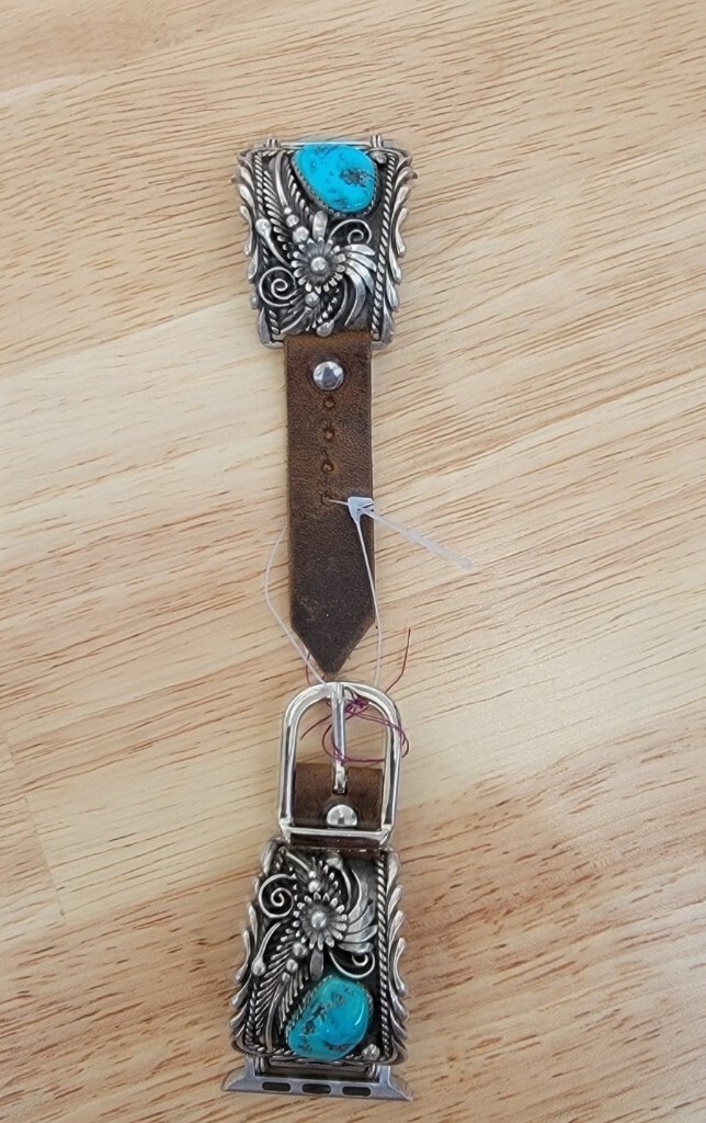 Iphone Sterling.Watchband Authentic Navajo Cuffs Navajo Apple Watch Band - Etsy main image 4