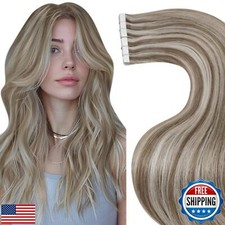 LaaVoo Tape in Hair Extensions Human Hair Tape Hair Extensions Real Human Hai