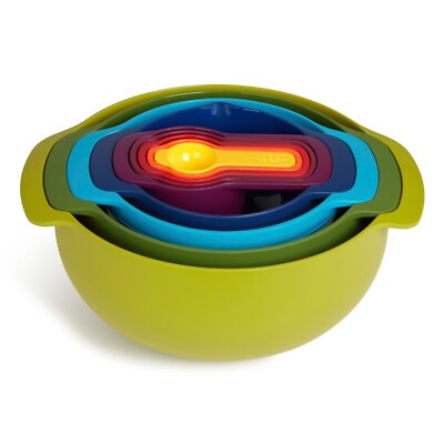 Casdon Joseph Nesting Food Prep Bowl Set 9pcs Role Playing Toy Children 3y+