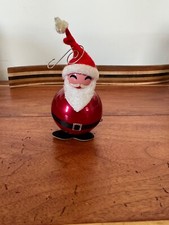 Vintage Standing Santa Christmas Ornament made from plastic balls