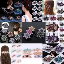 Hair Accessories For Women Rhinestone Flower Duckbill Hair Claws Hairpin Trendy