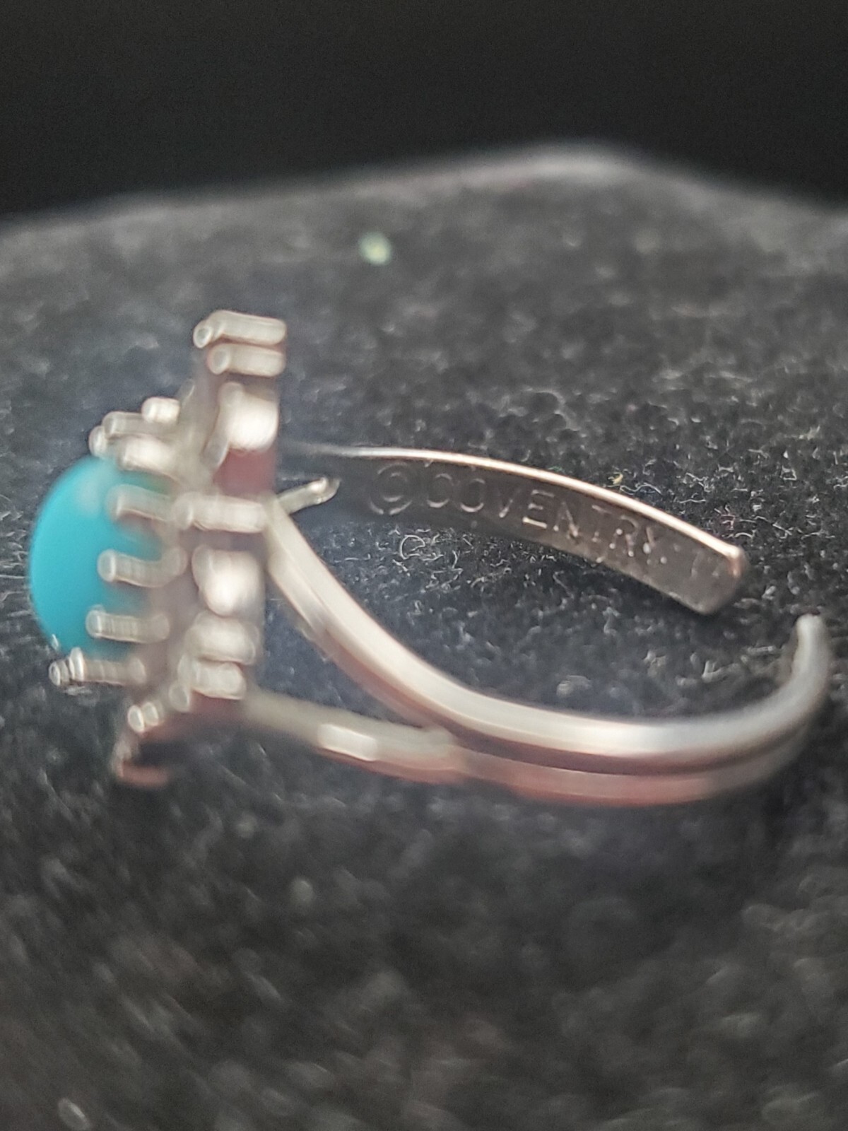 Sarah Coventry Adjustable Silver Ring Turquoise - image 3