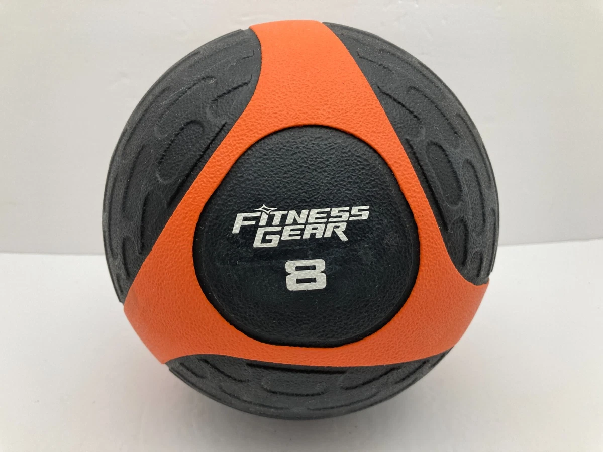 Fitness Gear 8 lb Medicine Ball Orange and Black Weight Ball Exercise Work  Out