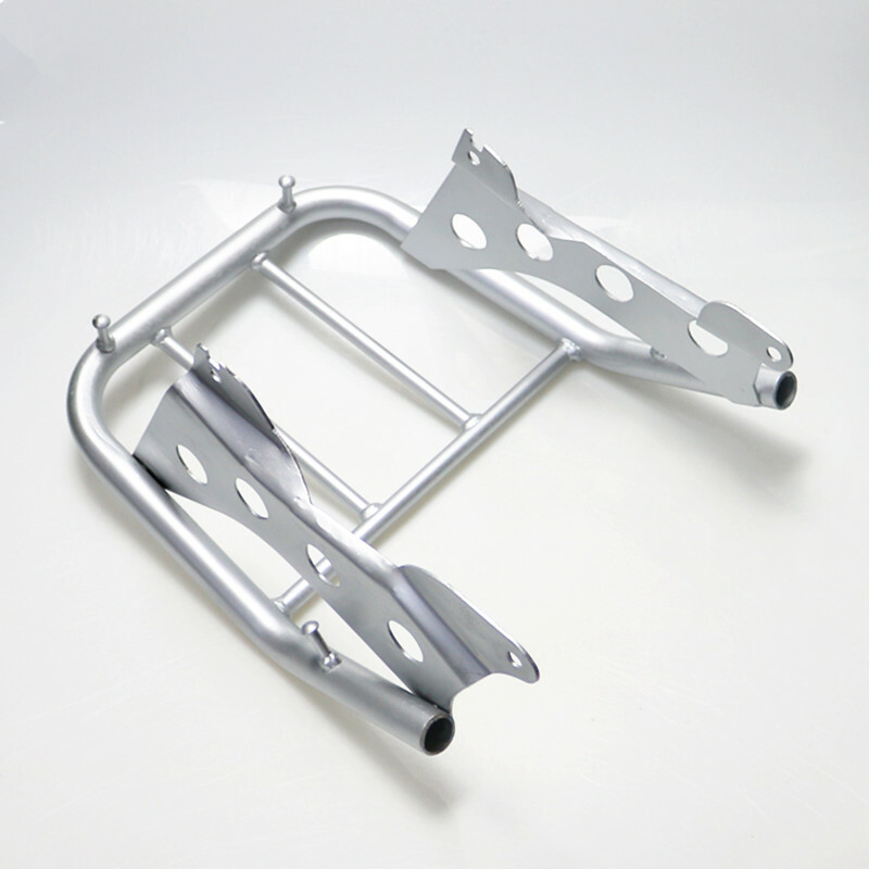 Silver Rear Luggage Rack Back Support Bracket Holder For