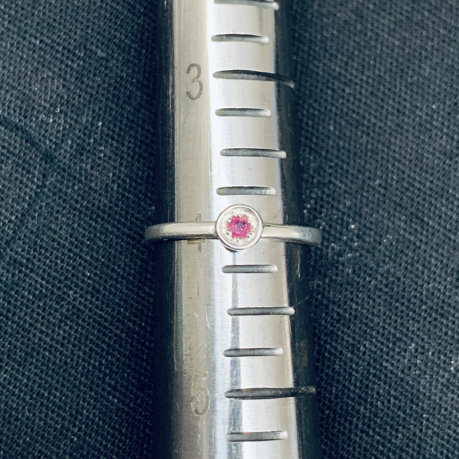 925 Sterling Silver Round Ruby Open Split Engagem… - image 8