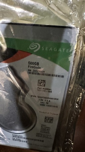 SEAGATE FIRECUDA 500GB 128MB SATA 2.5" SSHD HYBRID-SSD DRIVE ST500LX025 - Picture 2 of 4