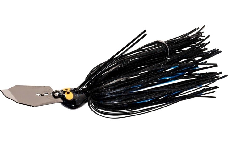 Z-Man Fishing CrossEyeZ ChatterBait 3/8oz Bladed Swim Jig Bass Lure, Black/Blue - Image 6