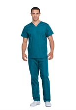 Cherokee Workwear Unisex Top and Pant Set WW530C CARW Caribbean Blue Free Ship