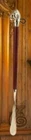 Beautiful Long Metal Shoe Horn Schima Wood Handle Solid Brass Lion Head 16''