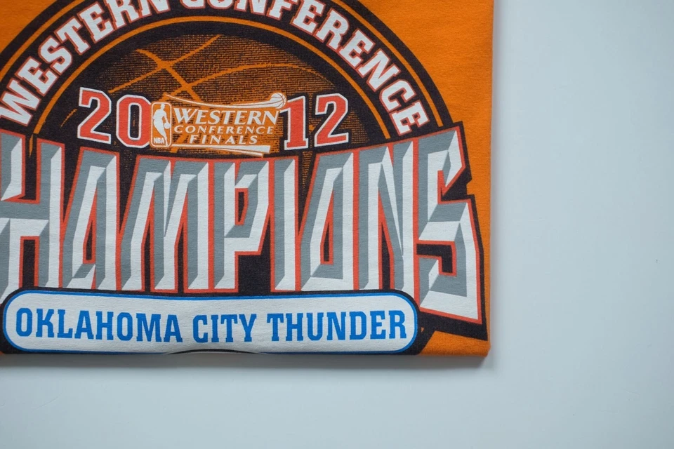 NBA OKC THUNDER OKLAHOMA CITY VTG Y2K CHAMPIONSHIP BASKETBALL T SHIRT SZ XXL - Image 4 of 4