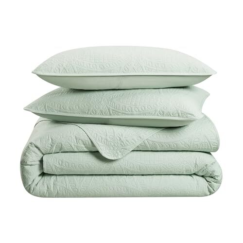 Waverly Traditions Vintage Medallion Pinsonic 3 Piece Quilted Solid