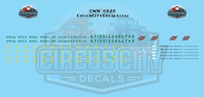 Chicago North Western CNW Alco C628 HO 1:87 Scale Decal Set