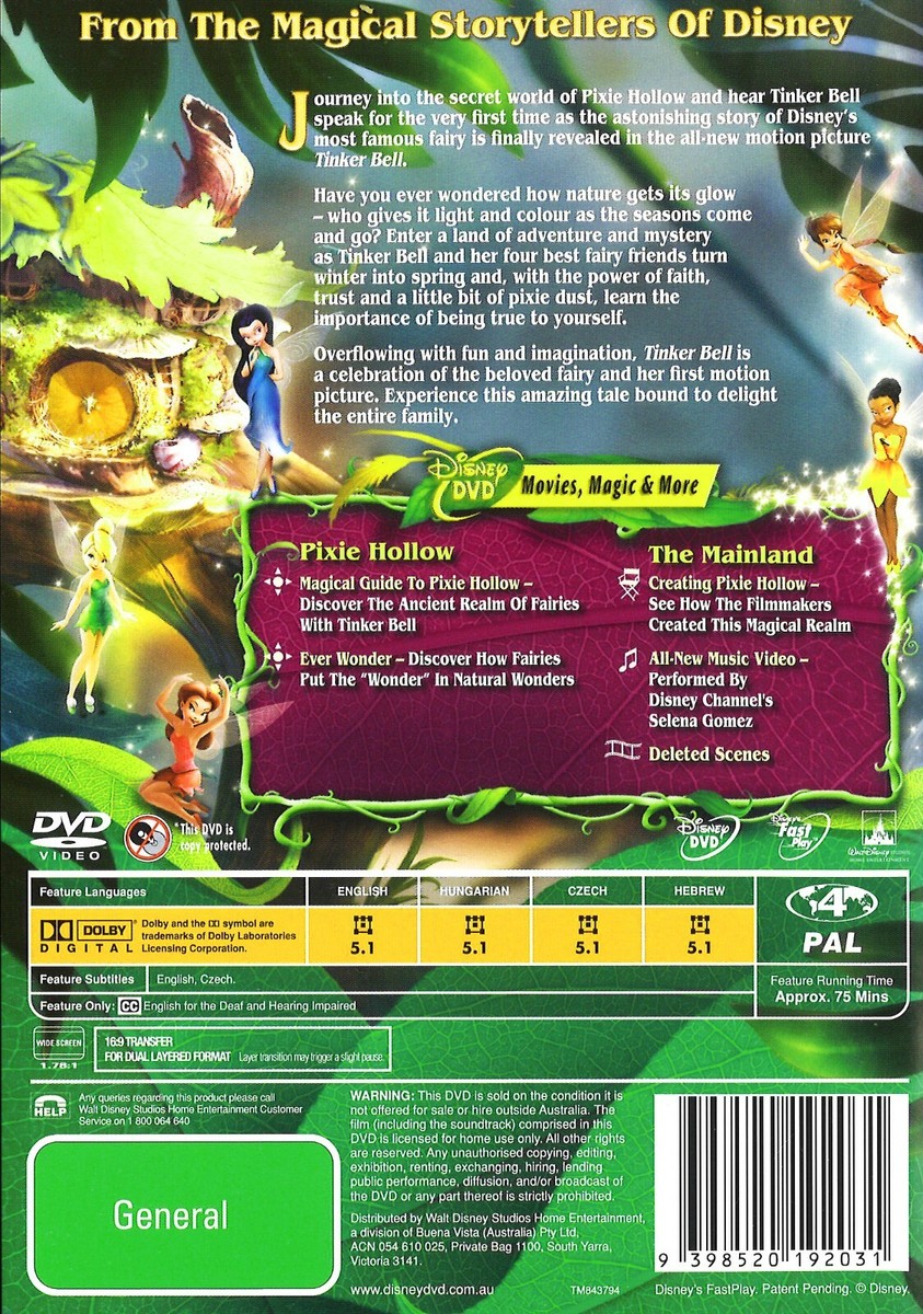Tinker Bell (DVD, 2008) for sale online | eBay Australia