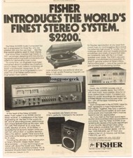 Fisher ACS1590 1978 sistema de componentes de audio estéreo Hi-Fi anuncio vintage