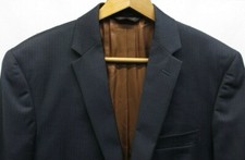 Jos A Bank Joseph 2 Button 2 Vent Slim Fit Navy Pinstripe Wool Sport Coat 39R