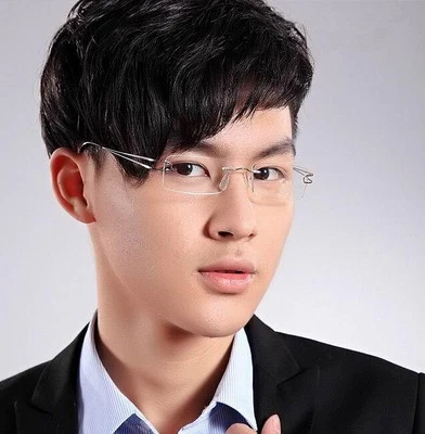 Pure Titanium men women lightweight Eyeglass Frames Rimless Glasses Spectacles