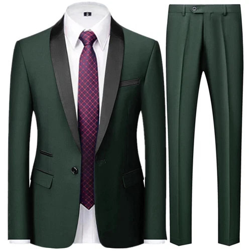 Ensemble de 3 pièces costume de mariage homme manteau pantalon gilet robe de marié blazers veste pantalon - Photo 43/52
