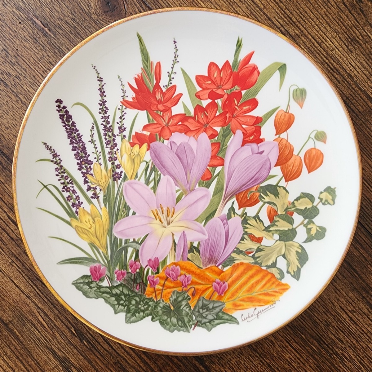 Franklin Porcelain Flowers of the Year Plate Collection-NOVEMBER